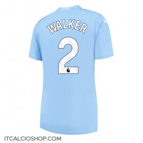 Manchester City Kyle Walker #2 Prima Maglia Femmina 2023-24 Manica Corta